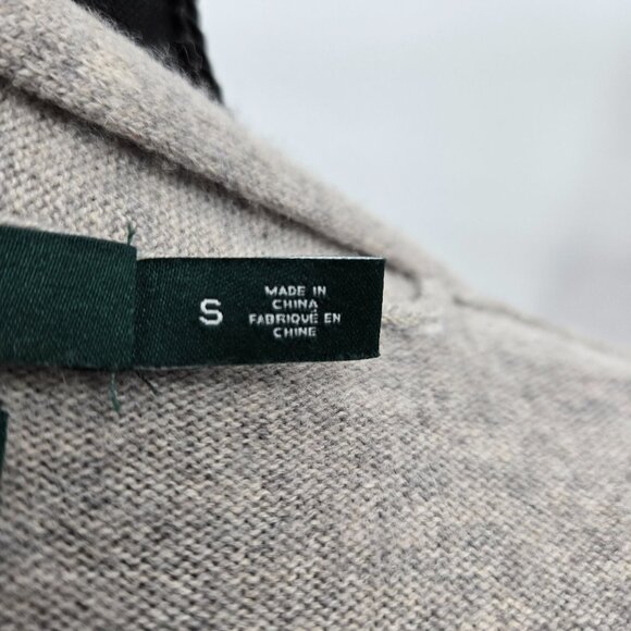 Lauren Ralph Lauren Gray Cashmere Wool Blend Sleeveless Open Shrug Small - Picture 8 of 11